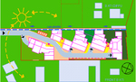 Plan avec indication de l'ensoleillement de la parcelle